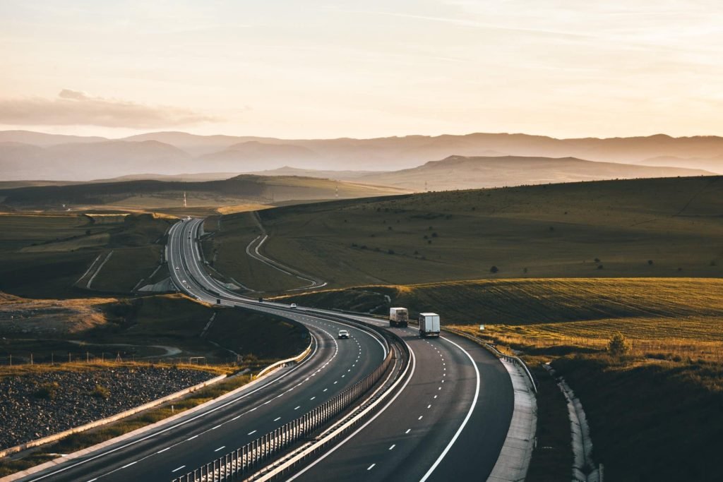 vehicles on a highway